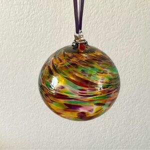 Handcrafted Multicolor Art Glass Ornament